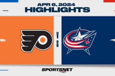 NHL Highlights | Flyers vs. Blue Jackets - April 6, 2024