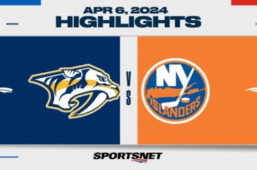 NHL Highlights | Predators vs. Islanders - April 6, 2024