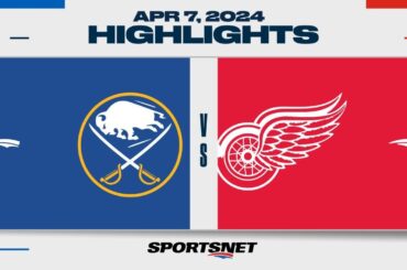 NHL Highlights | Red Wings vs. Sabres - April 7, 2024