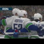 Vasily Podkolzin assists on Horvat's goal vs Leafs (12 nov 2022)