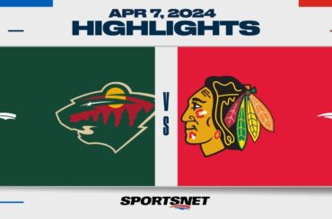 NHL Highlights | Wild vs. Blackhawks - April 7, 2024