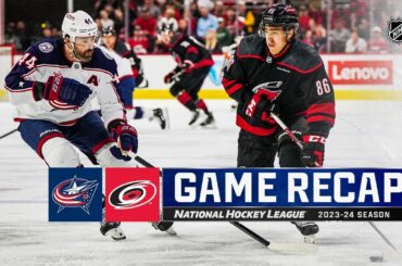 Blue Jackets @ Hurricanes 4/7 | NHL Highlights 2024