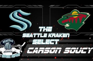 SEATTLE KRAKEN SELECT CARSON SOUCY FROM MINNESOTA WILD