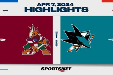 NHL Highlights | Coyotes vs. Sharks - April 7, 2024