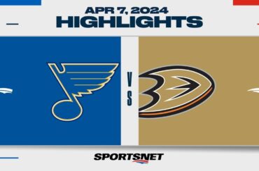 NHL Highlights | Blues vs. Ducks - April 7, 2024