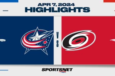 NHL Highlights | Blue Jackets vs. Hurricanes - April 7, 2024