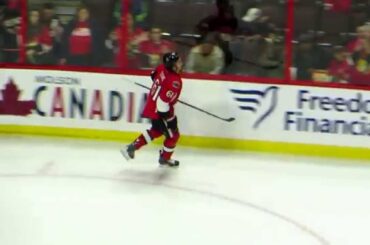 Mark Stone during pre-game warm-up at the Sharks @ Senators hockey game