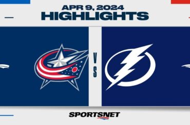 NHL Highlights | Blue Jackets vs. Lightning - April 9, 2024