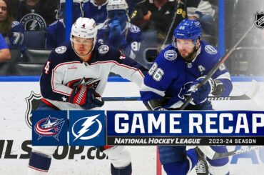 Blue Jackets @ Lightning 4/9 | NHL Highlights 2024