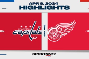 NHL Highlights | Capitals vs. Red Wings - April 9, 2024