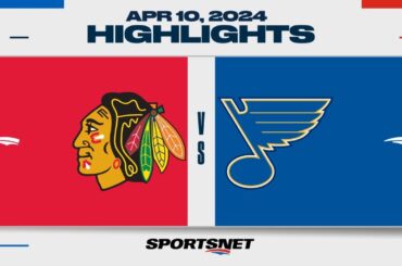 NHL Highlights | Blackhawks vs. Blues - April 10, 2024