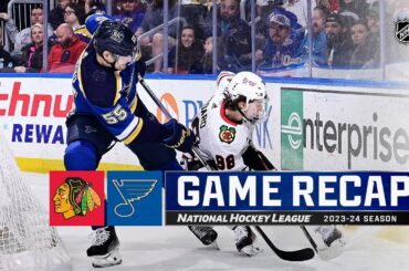 Blackhawks @ Blues 4/10 | NHL Highlights 2024