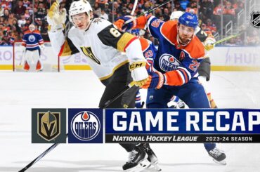 Golden Knights @ Oilers 4/10 | NHL Highlights 2024