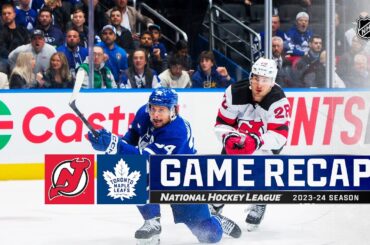 Devils @ Maple Leafs 4/11 | NHL Highlights 2024