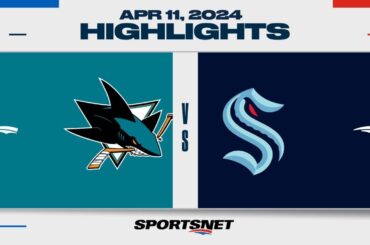 NHL Highlights | Sharks vs. Kraken - April 11, 2024