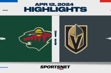 NHL Highlights | Golden Knights vs. Wild - April 12, 2024