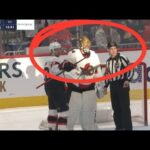 Sunlight bleeds through BLINDING Joonas Korpisalo at Capital One 🤣🤣 #senators #nhl #funny #hockey