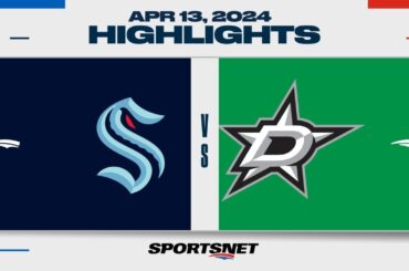 NHL Highlights | Kraken vs. Stars - April 13, 2024