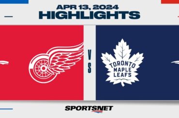 NHL Highlights | Red Wings vs. Maple Leafs - April 13, 2024