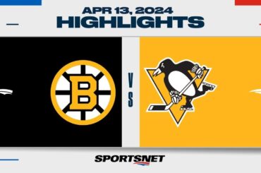 NHL Highlights | Bruins vs. Penguins - April 13, 2024