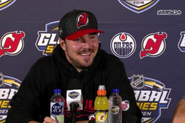 Marcus Johansson, Kyle Palmieri Press Conference | New Jersey Devils | MSG Networks