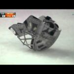 Jonathan Quick loses mask on save 10/15/11