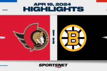 NHL Highlights | Senators vs. Bruins - April 16, 2024