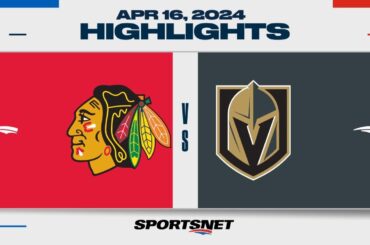 NHL Highlights | Blackhawks vs. Golden Knights - April 16, 2024