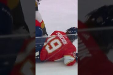 Matthew Tkachuk gets dropped by Keegan Kolesar #playoffs #stanleycup #goldenknights #panthers