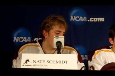 Minnesota's Nate Schmidt after losing to Yale in the West Regional semifinal game.