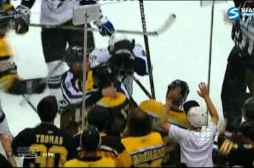 Milan Lucic fight Victor Hedman (Lightning - Bruins) NHL May 14, 2011