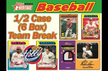 2024 Topps HERITAGE 1/2 Case (6 Box) Team Break #14 eBay 04/17/24