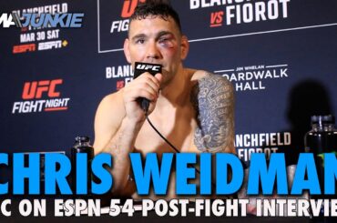 Chris Weidman Has No Intention to Retire, Backs Result After Eye Poke | UFC on ESPN 54
