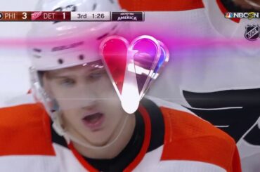 Oskar Lindblom EN Goal - Philadelphia Flyers vs Detroit Red Wings (2/17/19)