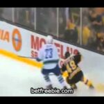 MUST SEE NHL 6/14/2011 Alexander Edler HITS Rich Peverley  2 MINUTES FOR BOARDING