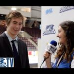 Mike McLeod after his 1st Career OHL Goal speaks with Aly Munro