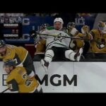 Alex Pietrangelo Hits Jamie Benn Into Vegas Golden Knights' Bench