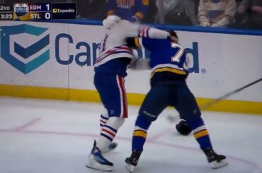 NHL hockey fight - Evander Kane(Oilers) vs. Tyler Tucker(Blues)