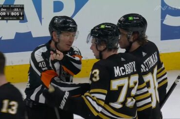 Boston Bruins Vs Maple Leafs Scrum, Ref Tells McAvoy And Pastrnak To F*ck Off(Dual-Feed)