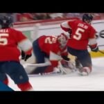 Panthers' Sergei Bobrovsky Makes Toe Save While Losing Balance