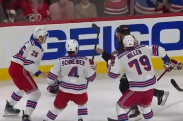 Carolina Hurricanes Vs New York Rangers Scrum