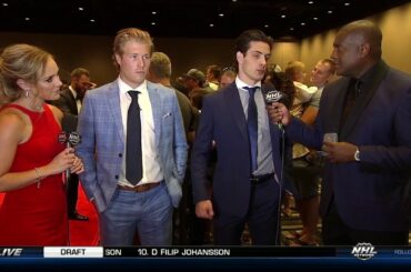 2018 NHL Awards Brock Boeser & Mathew Barzal Red Carpet [NHL Network]