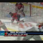 Mike Richards hits Colin White