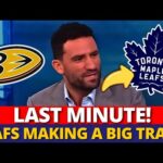 TRADE ALERT: LEAFS' STAR NEGOTIATING WITH THE DUCKS! CHECK IT OUT NOW! MAPLE LEAFS NEWS