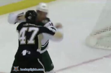 Jason Zucker vs Simon Despres Sep 25, 2014