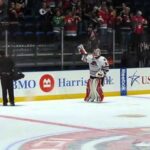 Antti Raanta End of IceHogs Game Fan Salute