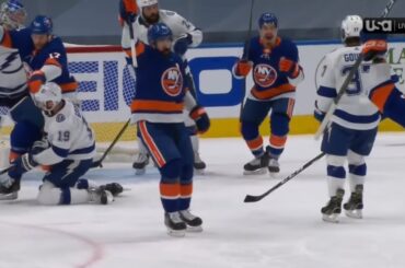 Andrei Vasilevskiy Wants Play To Stop, Cal Clutterbuck Scores