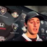 Mason Geertsen after the Vancouver Giants' 3-0 win over the Kamloops Blazers on Oct. 17, 2014