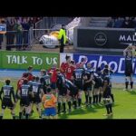 Glasgow 13 man line out but not straight ! - Glasgow Warriors v Munster 16th May 2014