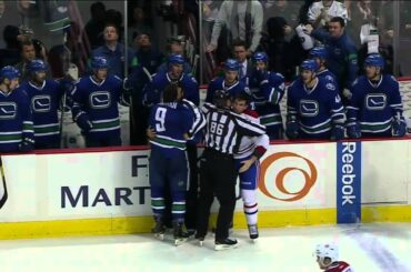 Zack Kassian - First Fight as a Vancouver Canuck 3/10/12 [HD]